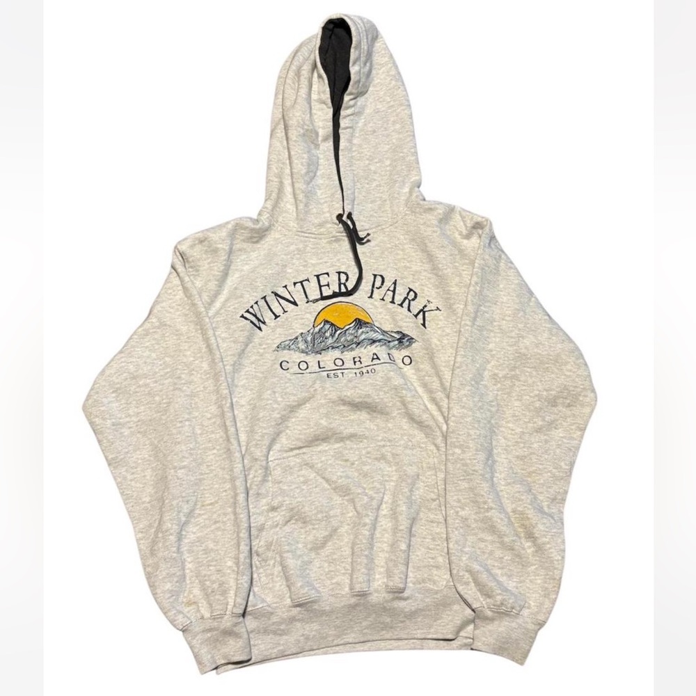 Gray Winter Park Colorado Hoodie